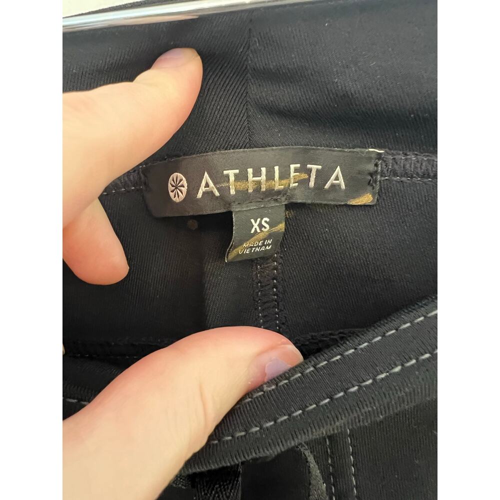 NEW Athleta Bettona Boyfriend Pant Black Cargo Cinch Contrast Stitch Women's XS - Picture 4 of 16